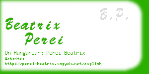 beatrix perei business card